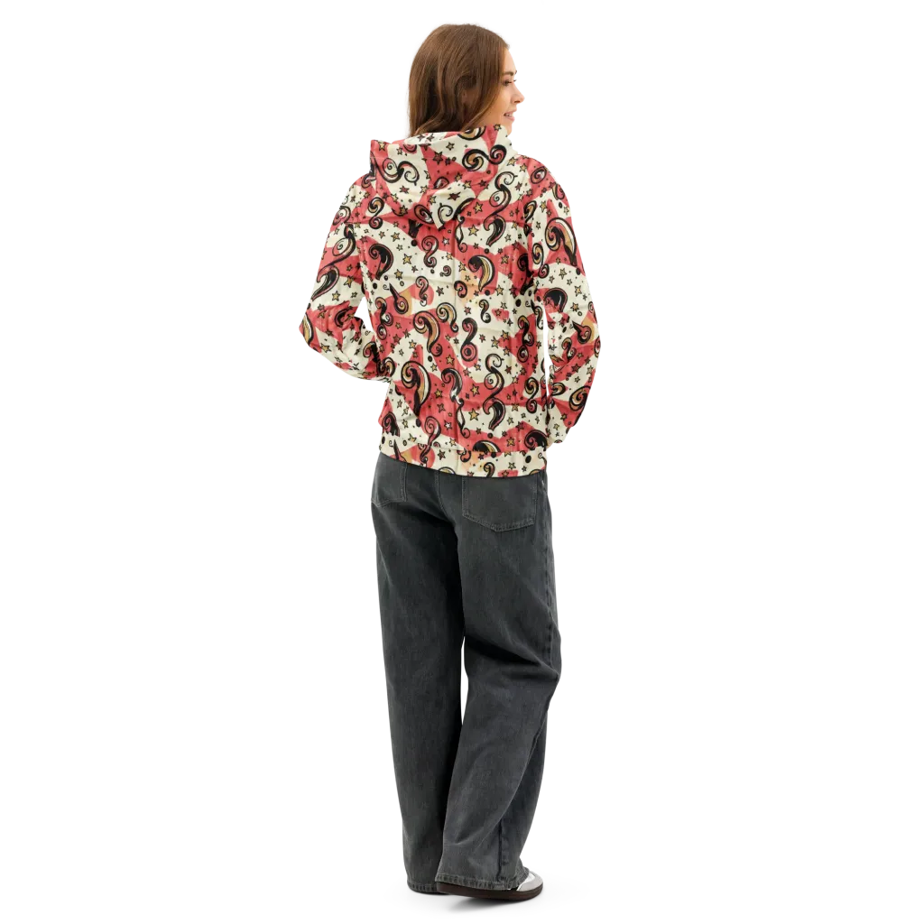 Starry Whimsy on Cotton Hoodie — Back
