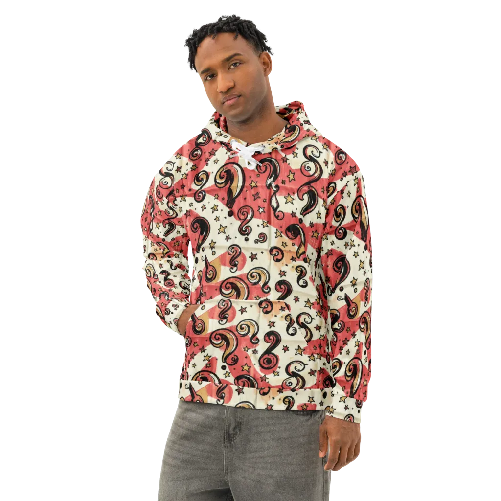 Starry Whimsy on Cotton Hoodie — Left Front