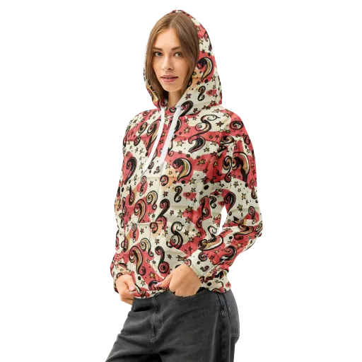 Starry Whimsy on a Cotton Hoodie