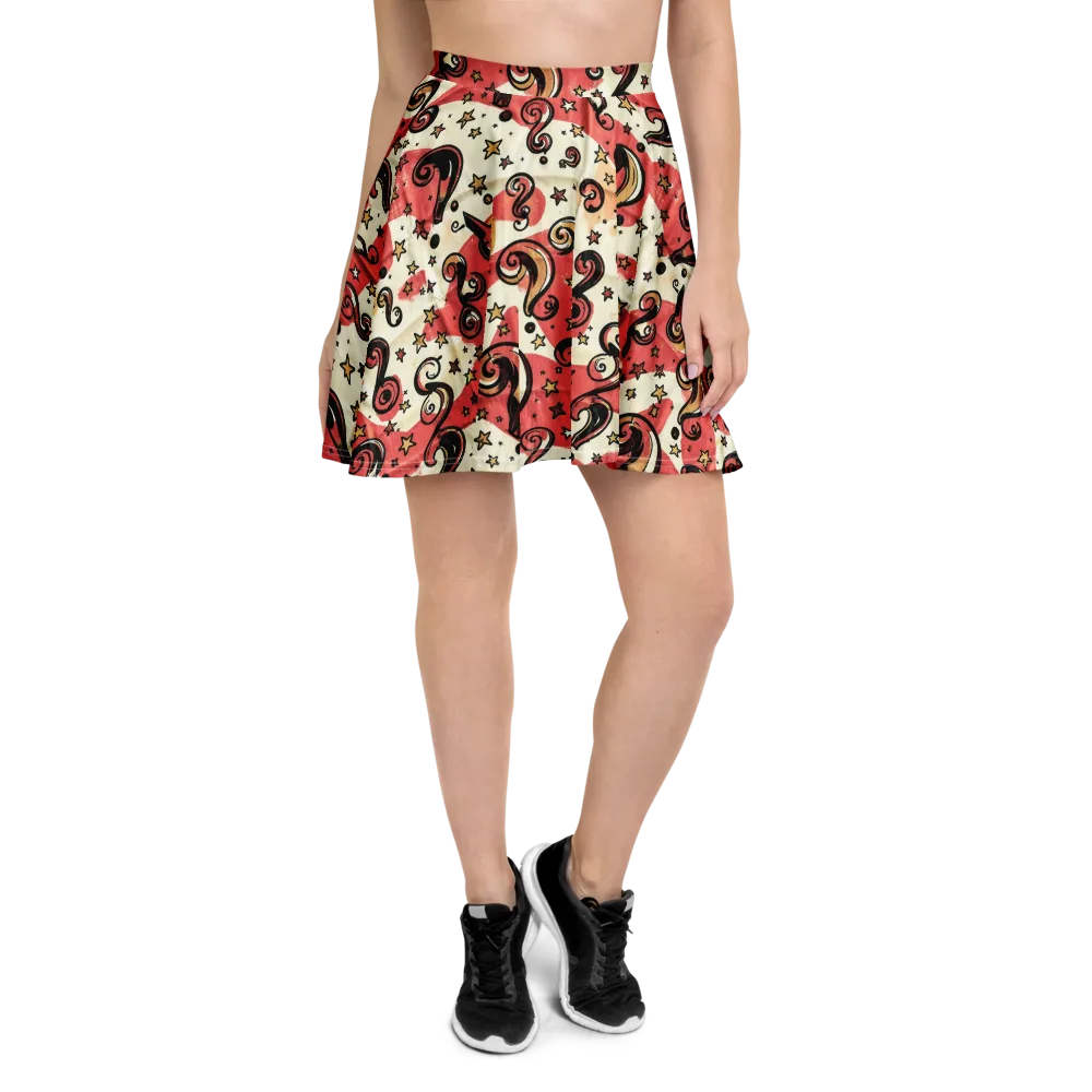 Starry Whimsy on Skater Skirt — Front