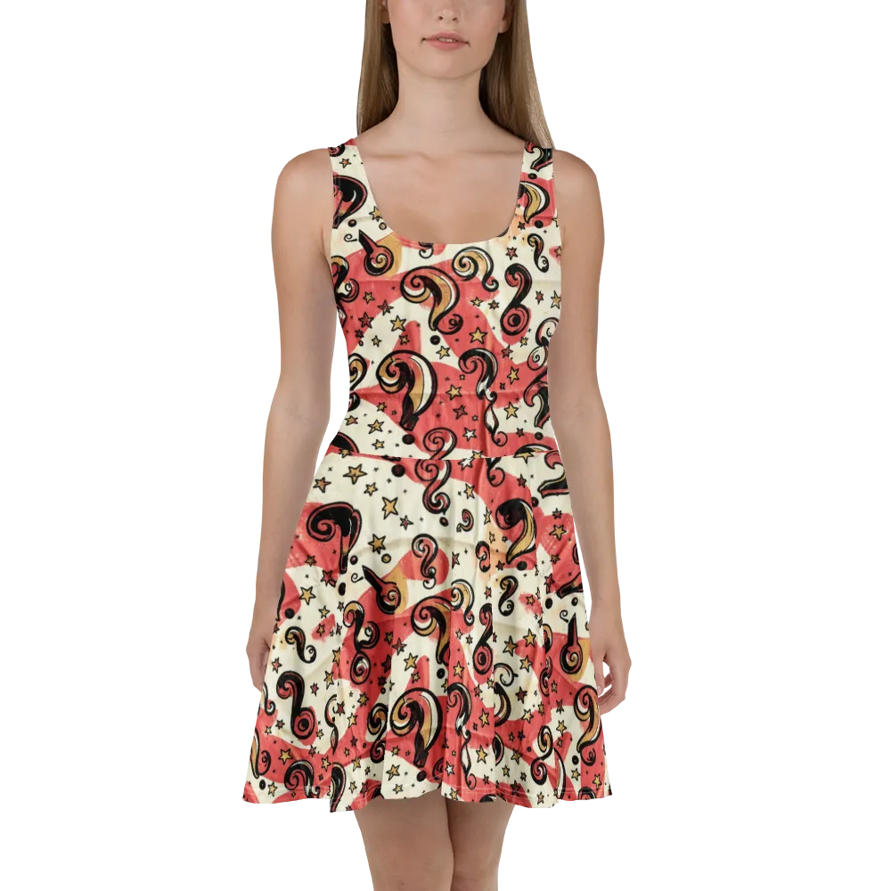 Starry Whimsy on Skater Dress — Front