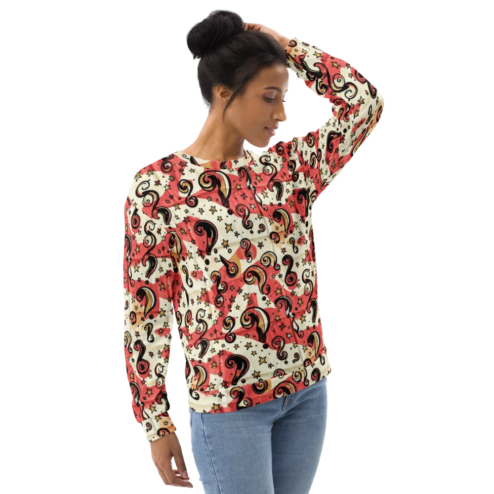 Starry Whimsy on Sweatshirt — Right Front