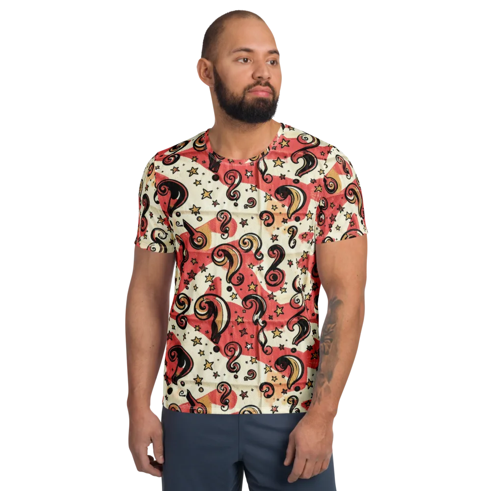 Starry Whimsy on Men's Athletic T-Shirt — Front