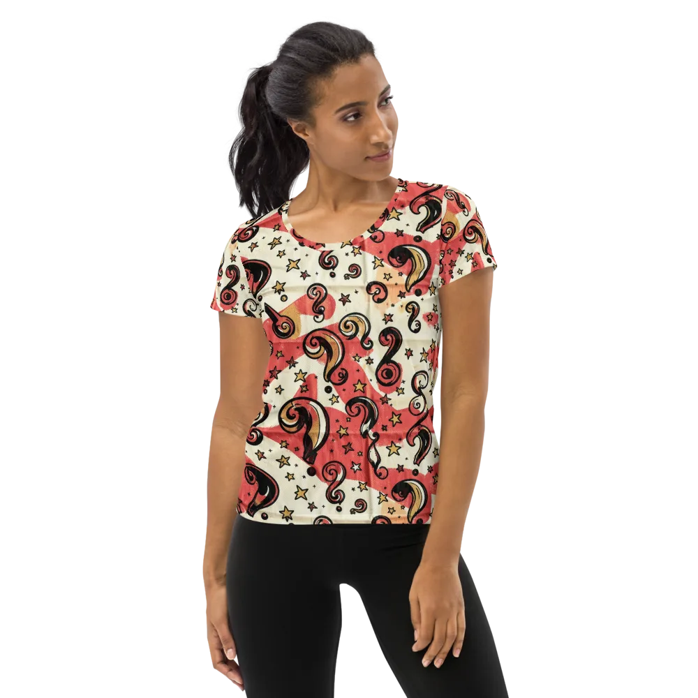 Starry Whimsy on Women's Athletic T-Shirt — Front