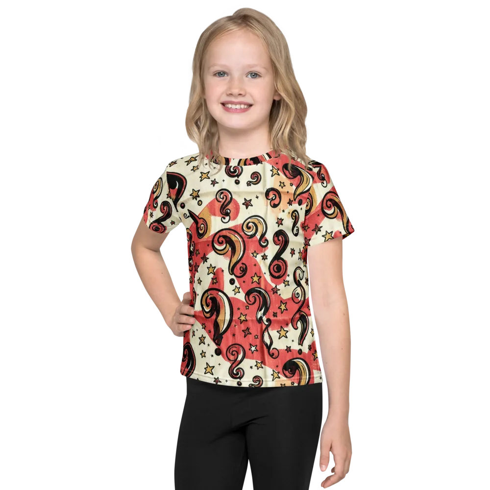 Starry Whimsy on Kids Crew Neck T-Shirt — Front