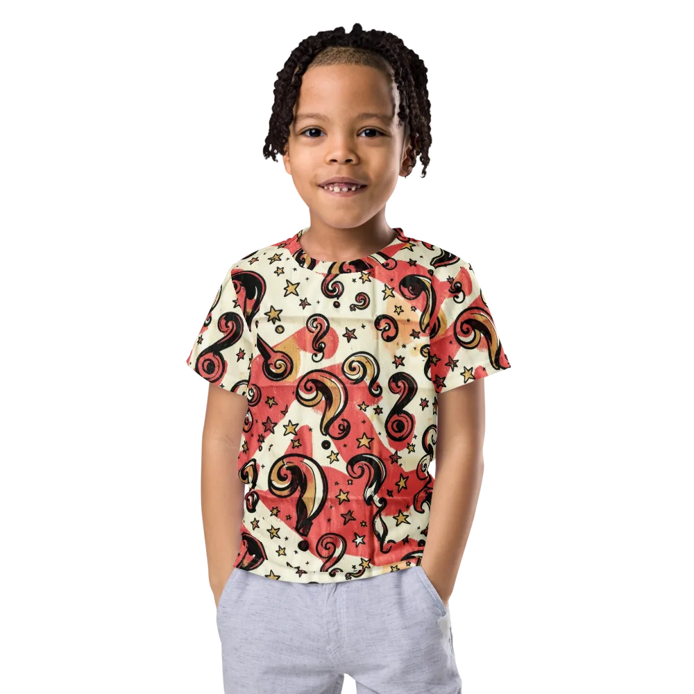 Starry Whimsy on Kids Crew Neck T-Shirt — Front