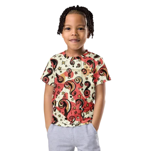 Starry Whimsy on a Kids Crew Neck T-Shirt