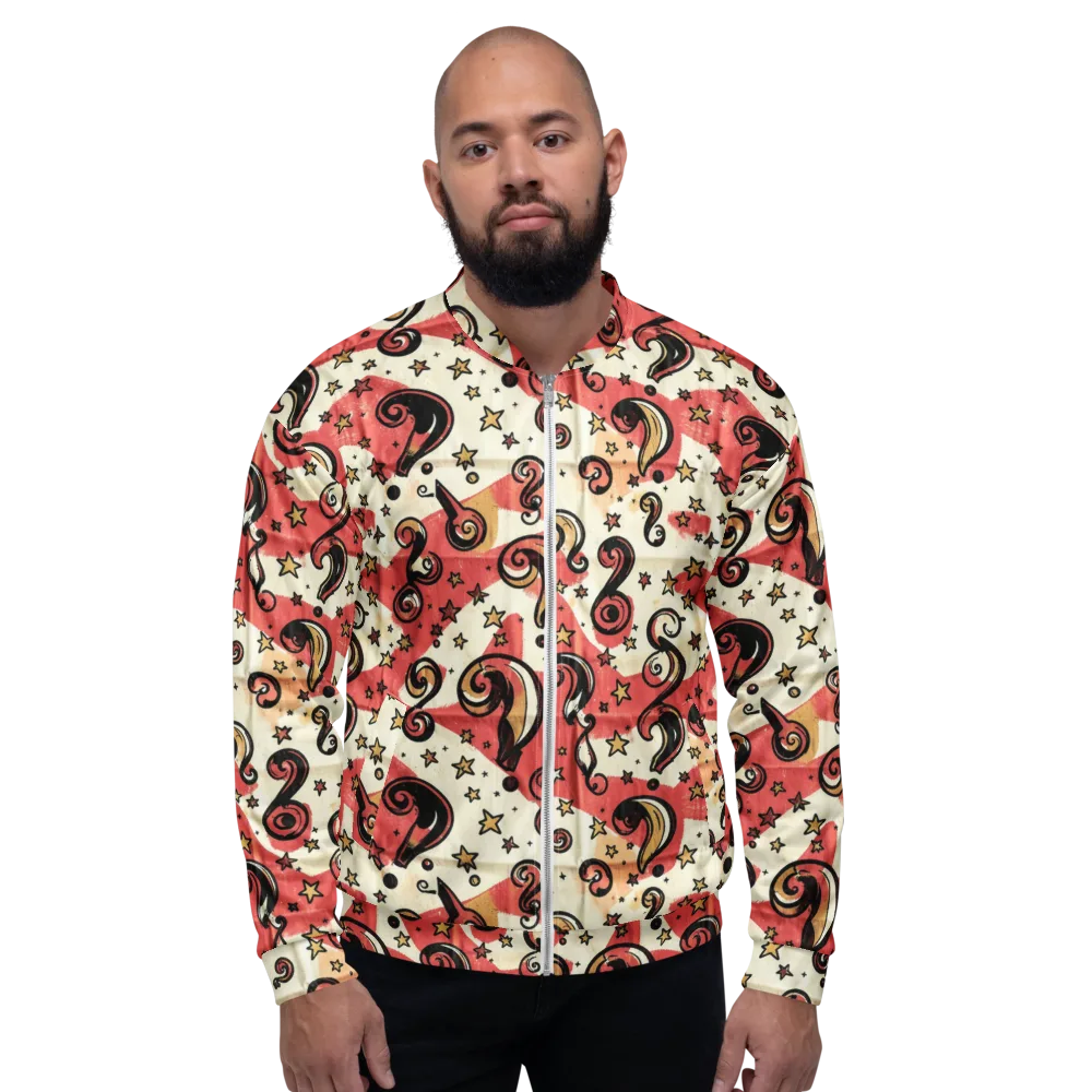 Starry Whimsy on Bomber Jacket — Front