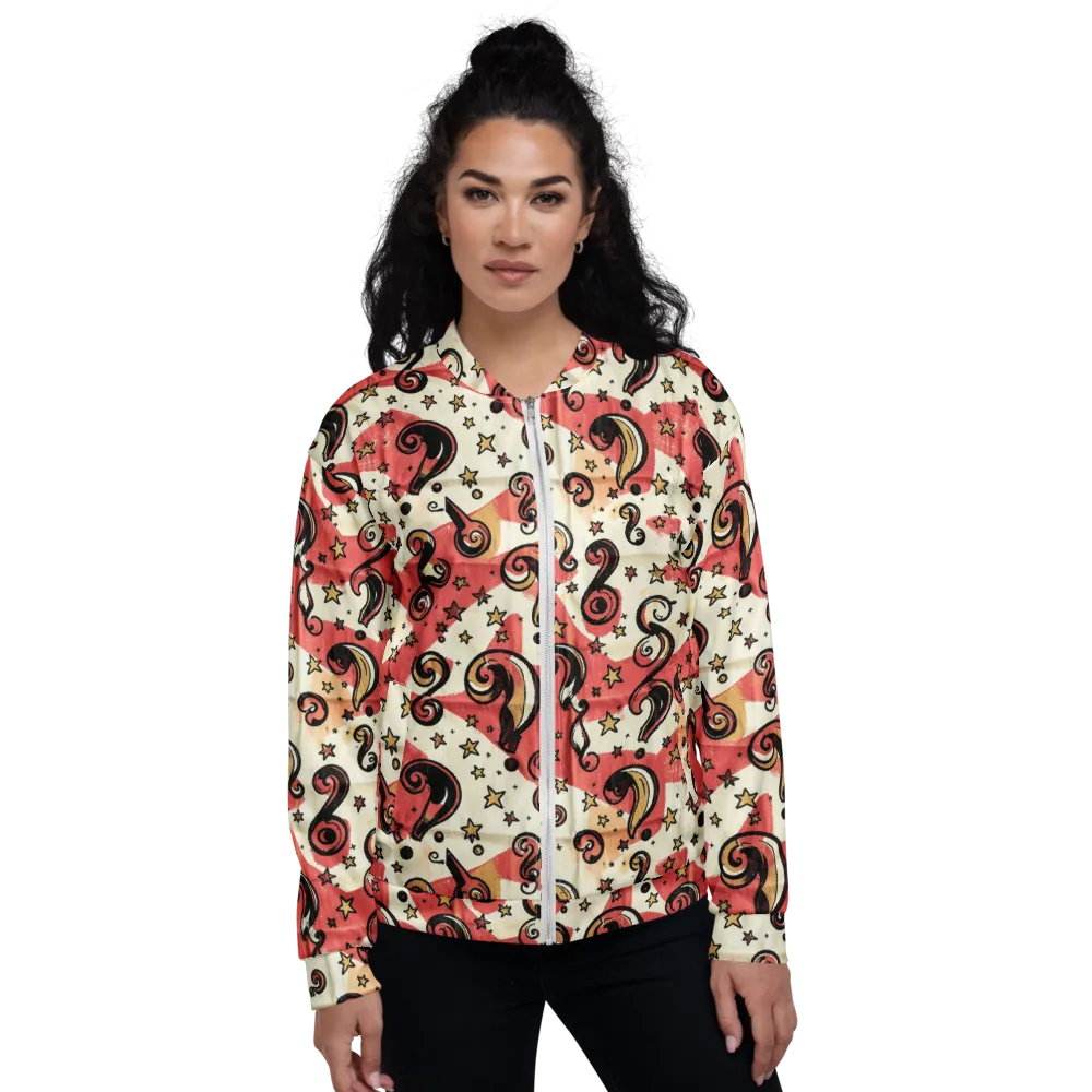 Starry Whimsy on Bomber Jacket — Front