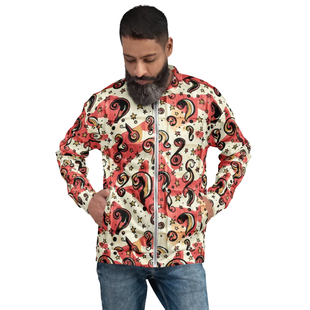 Starry Whimsy on Bomber Jacket — Front
