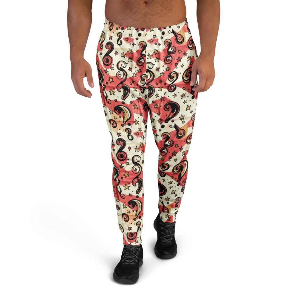 Starry Whimsy on Men's Joggers — Front