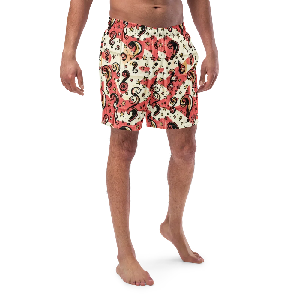 Starry Whimsy on Swim Trunks — Front