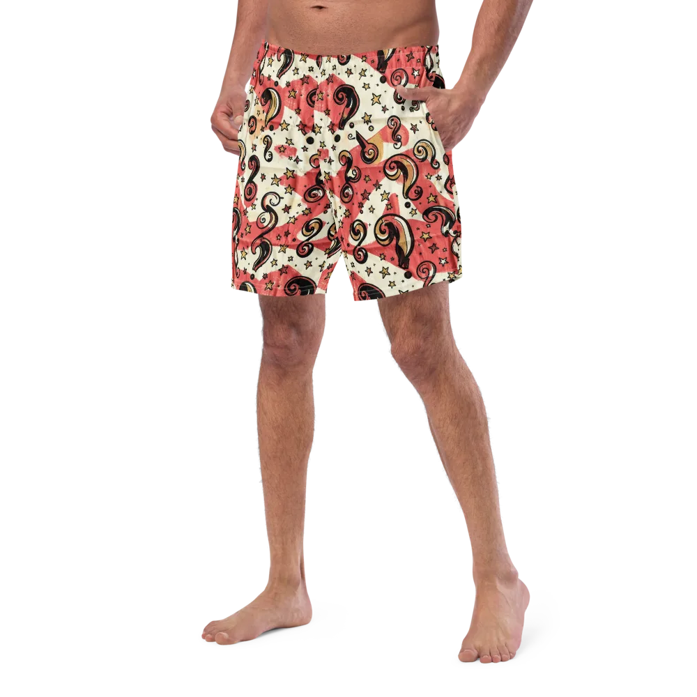 Starry Whimsy on Swim Trunks — Left Front