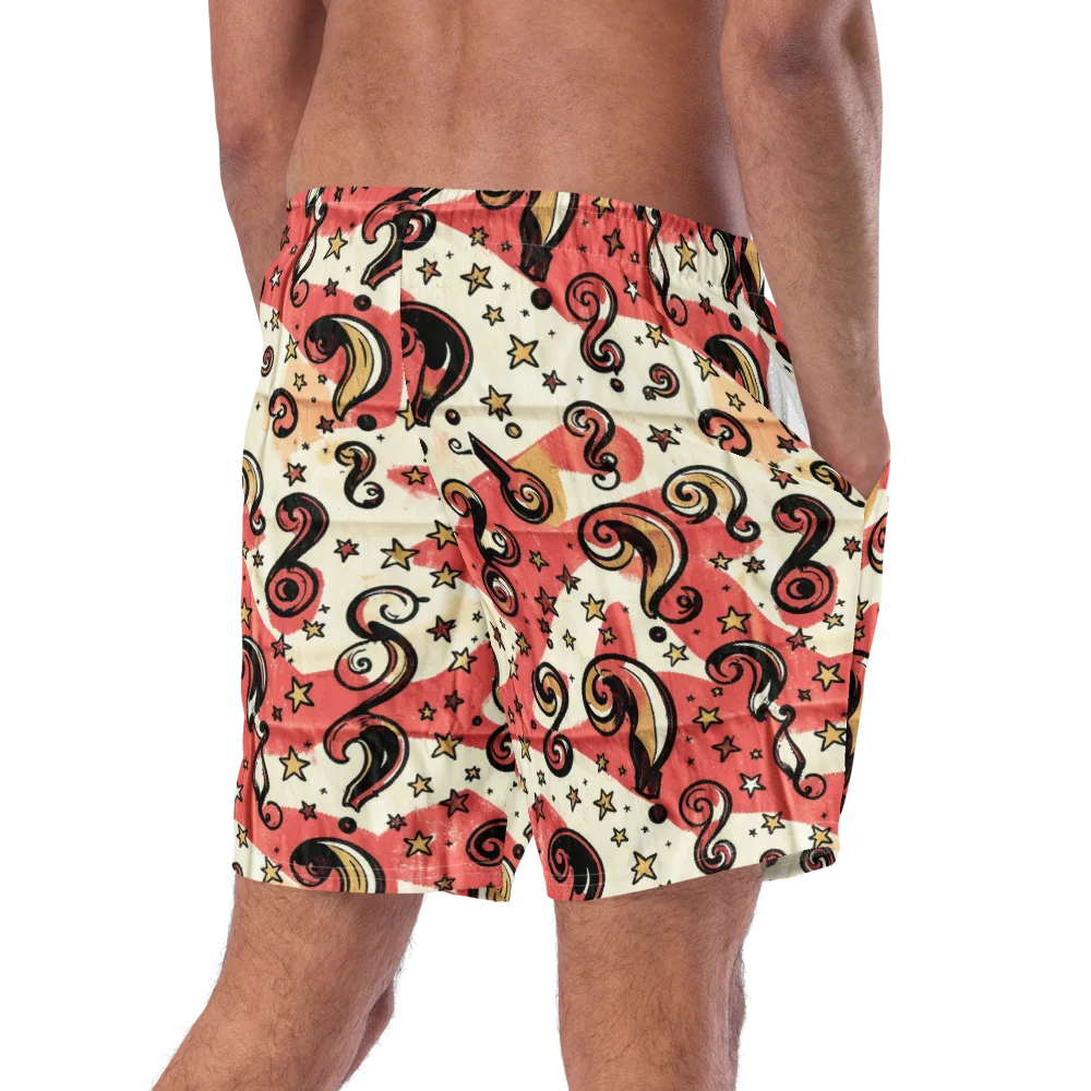 Starry Whimsy on Swim Trunks — Right Back