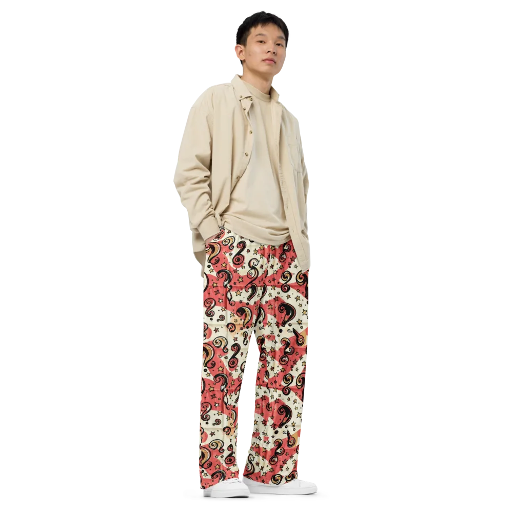 Starry Whimsy on Wide-Leg Pants — Right Front
