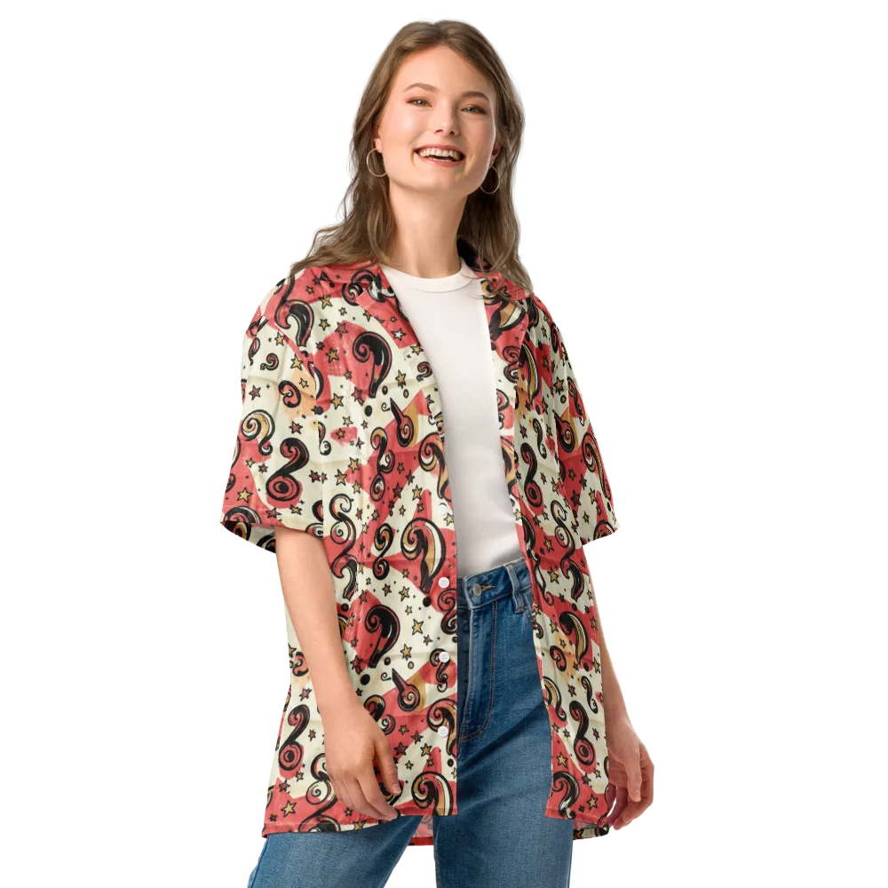Starry Whimsy on Button Shirt — Front