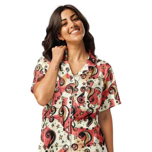 Starry Whimsy on a Women's Short Sleeve Pajama Top