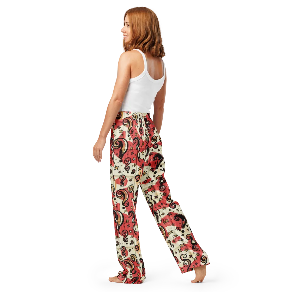 Starry Whimsy on Women's Pajama Pants — Back
