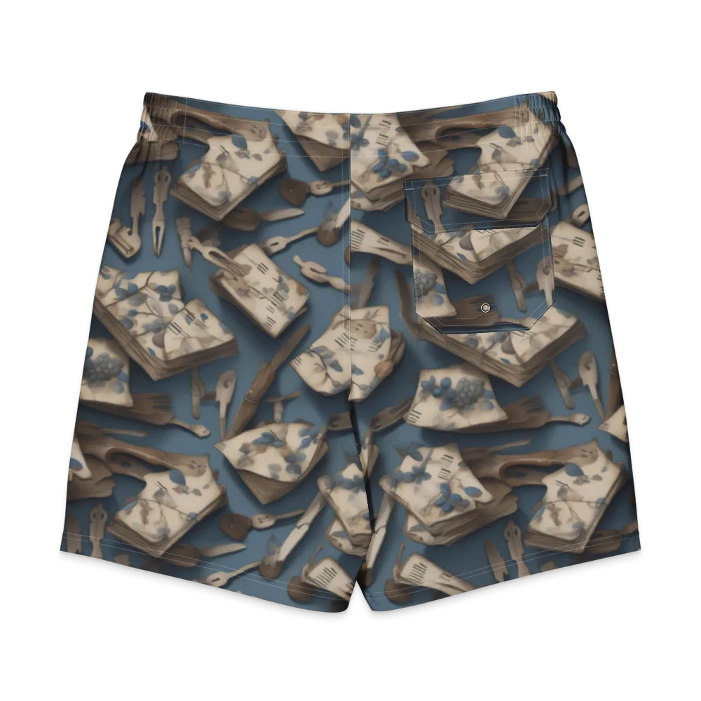 Blueberry Notation on Men's Board Shorts — Back