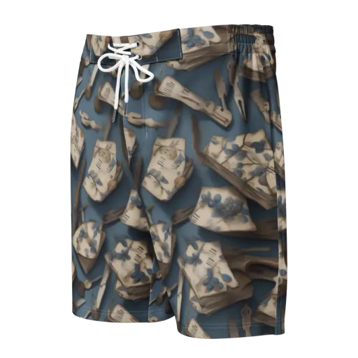 Blueberry Notation on a Men's Board Shorts