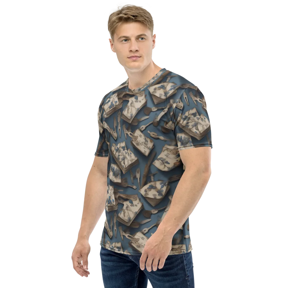 Blueberry Notation on Men's Crew Neck T-Shirt — Left
