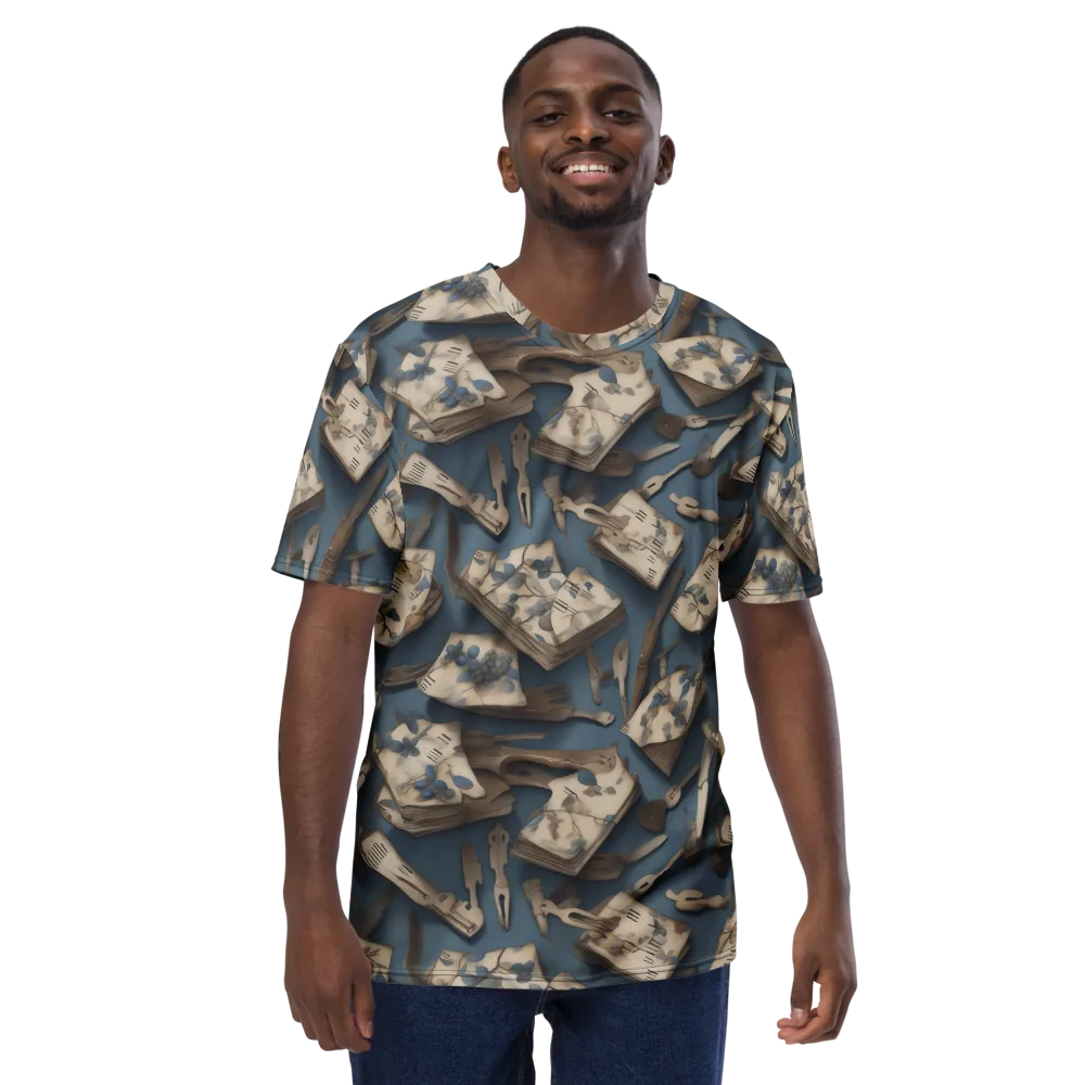 Blueberry Notation on Men's Crew Neck T-Shirt — Front