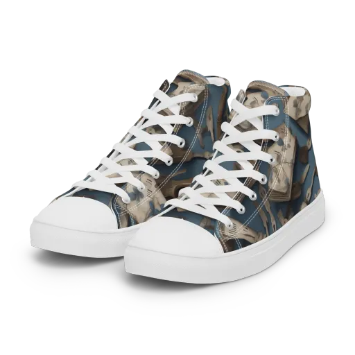 Blueberry Notation on a Women's High Top Canvas Shoes