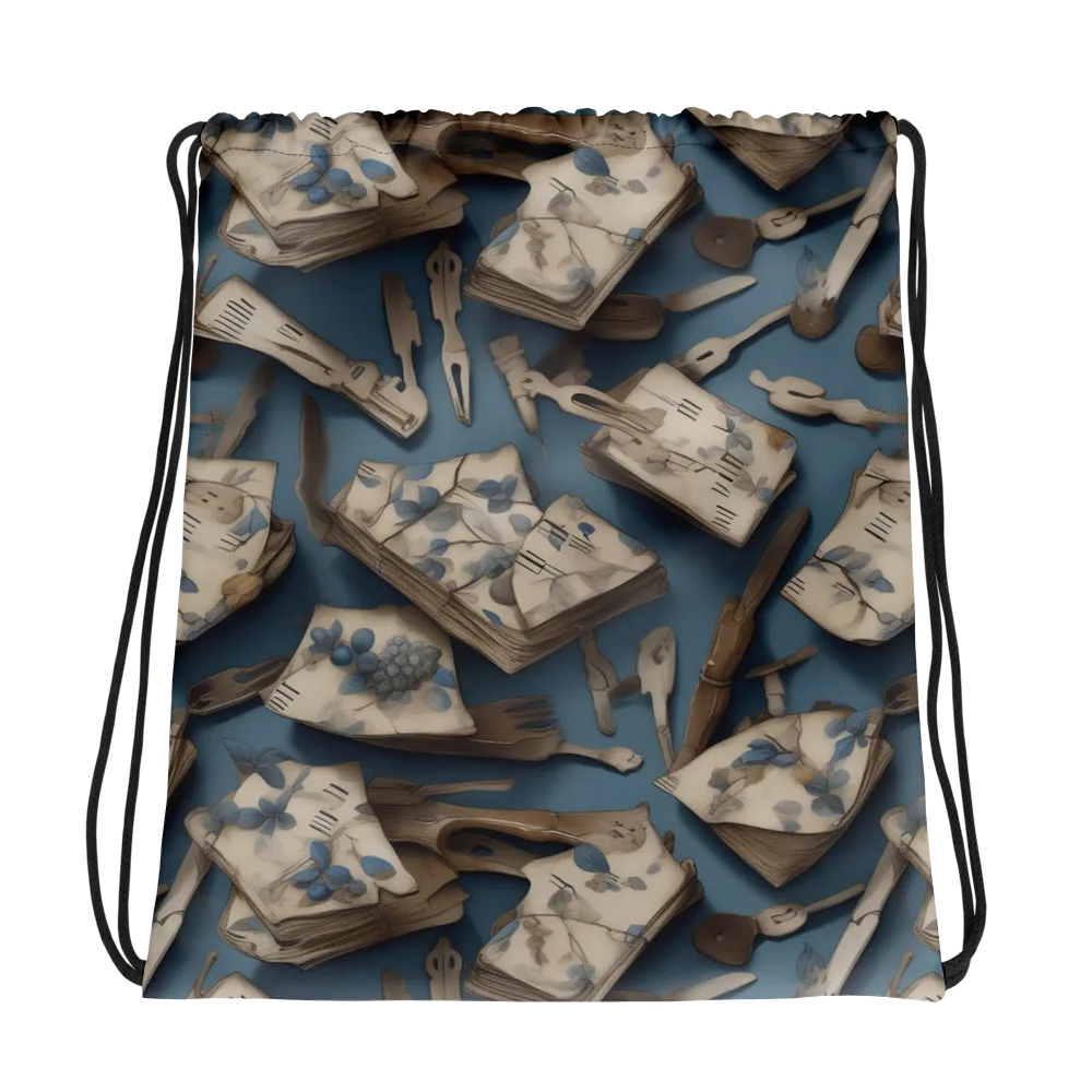 Blueberry Notation on Drawstring Bag — Photo