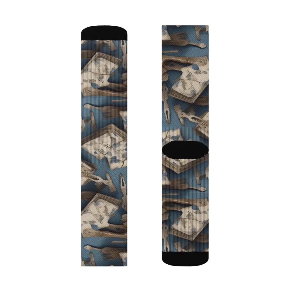 Blueberry Notation on Socks — Right Sock