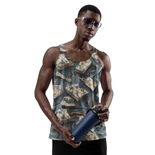 Blueberry Notation on a Men's Tank Top