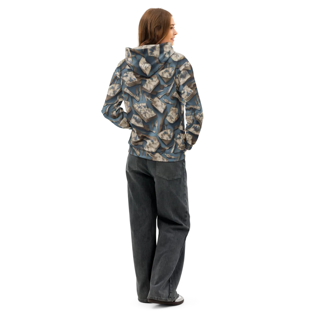 Blueberry Notation on Cotton Hoodie — Back