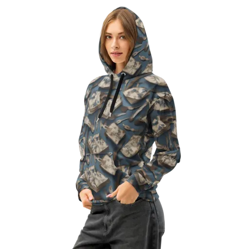 Blueberry Notation on a Cotton Hoodie
