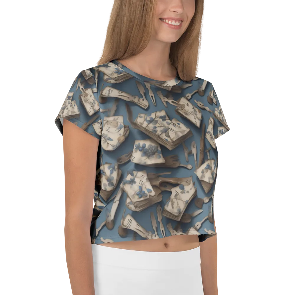 Blueberry Notation on Crop Tee — Right