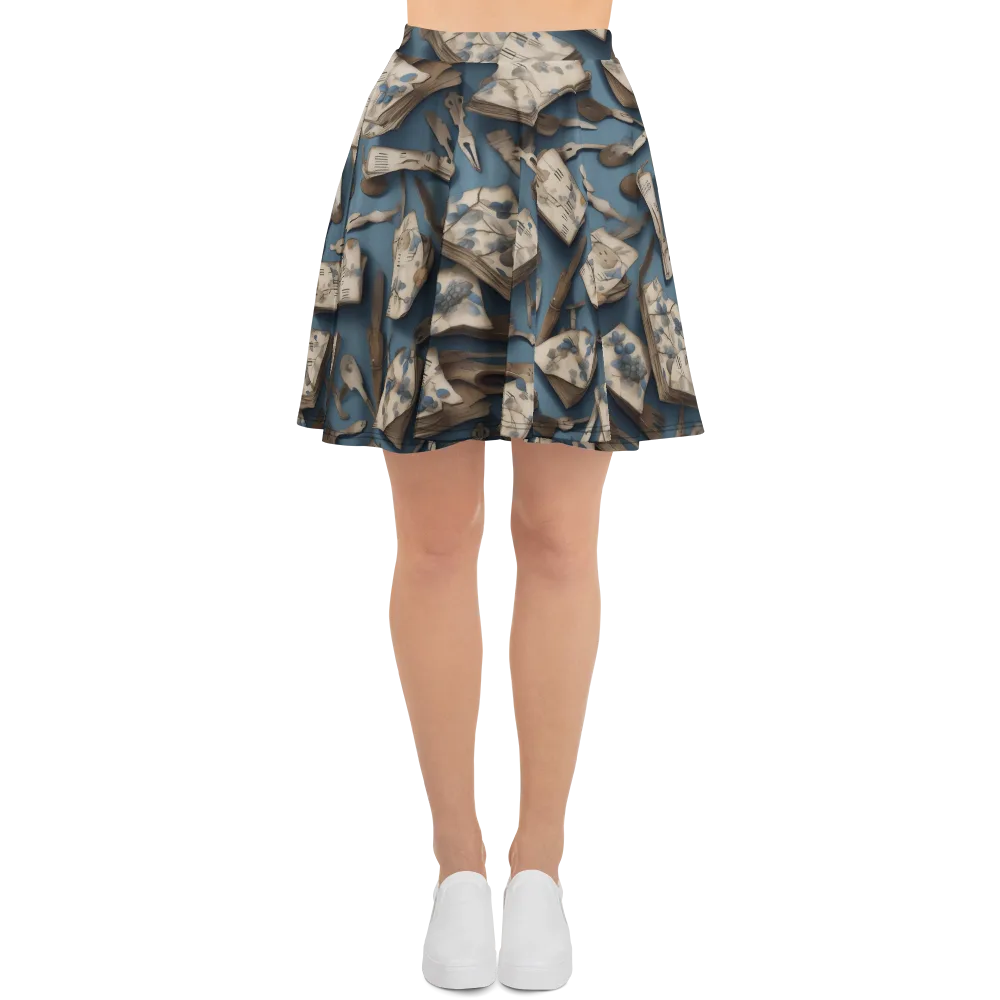 Blueberry Notation on Skater Skirt — Front