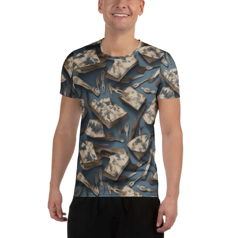 Blueberry Notation on Men's Athletic T-Shirt — Front