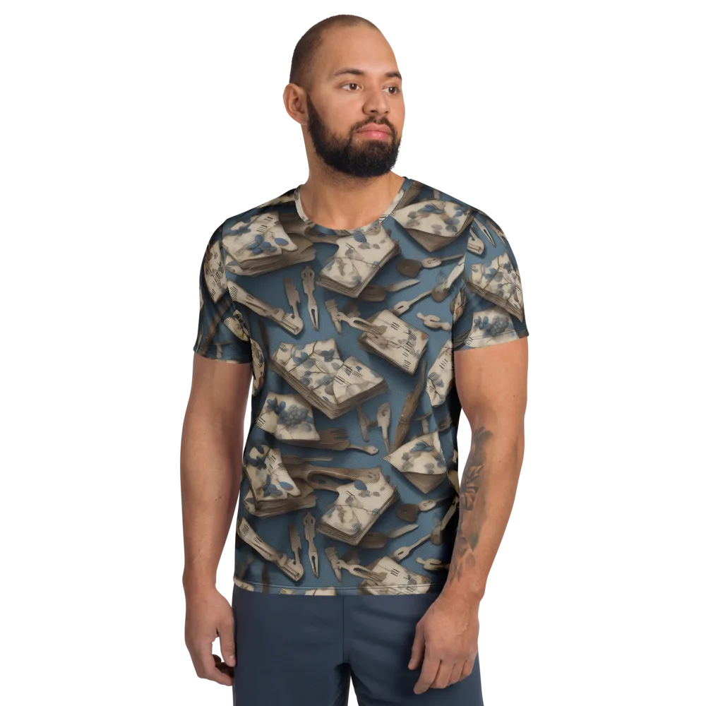 Blueberry Notation on Men's Athletic T-Shirt — Front