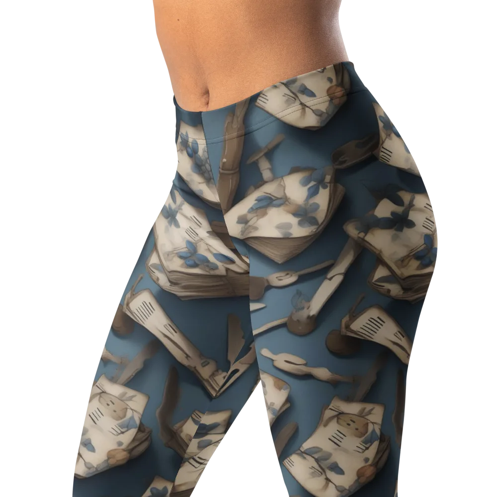 Blueberry Notation on Leggings — Left Front