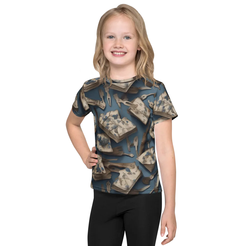 Blueberry Notation on Kids Crew Neck T-Shirt — Front