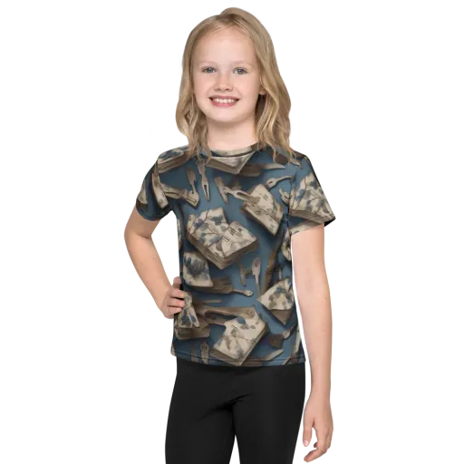 Blueberry Notation on a Kids Crew Neck T-Shirt