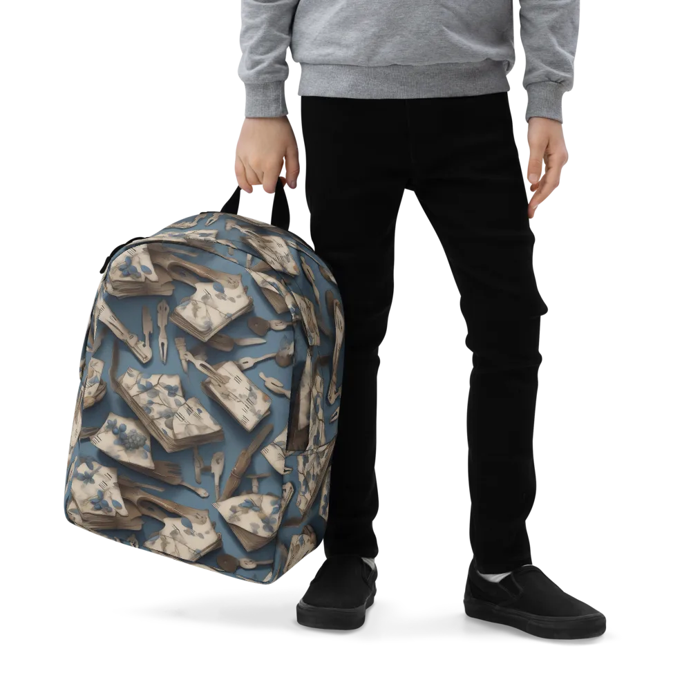 Blueberry Notation on Minimalist Backpack — Zoomed-in