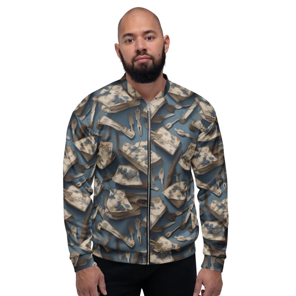 Blueberry Notation on Bomber Jacket — Front