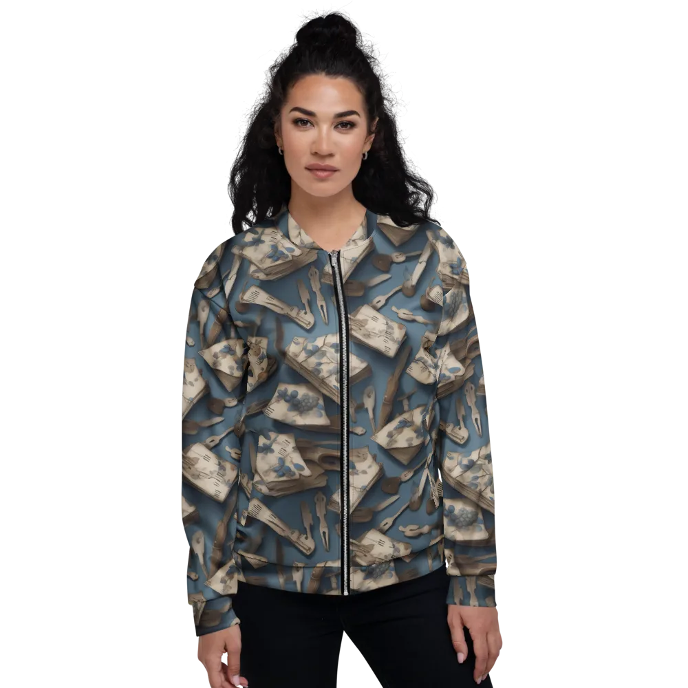 Blueberry Notation on Bomber Jacket — Front