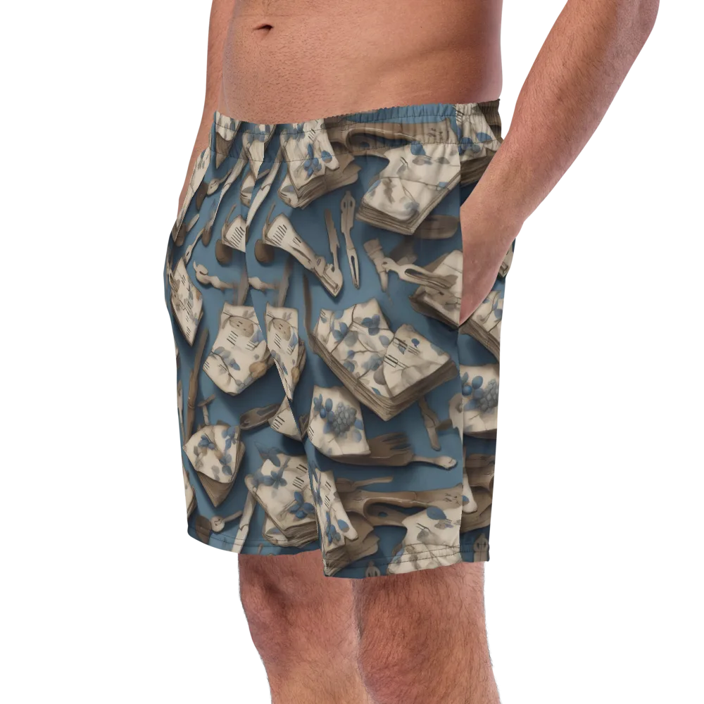 Blueberry Notation on Swim Trunks — Left Front