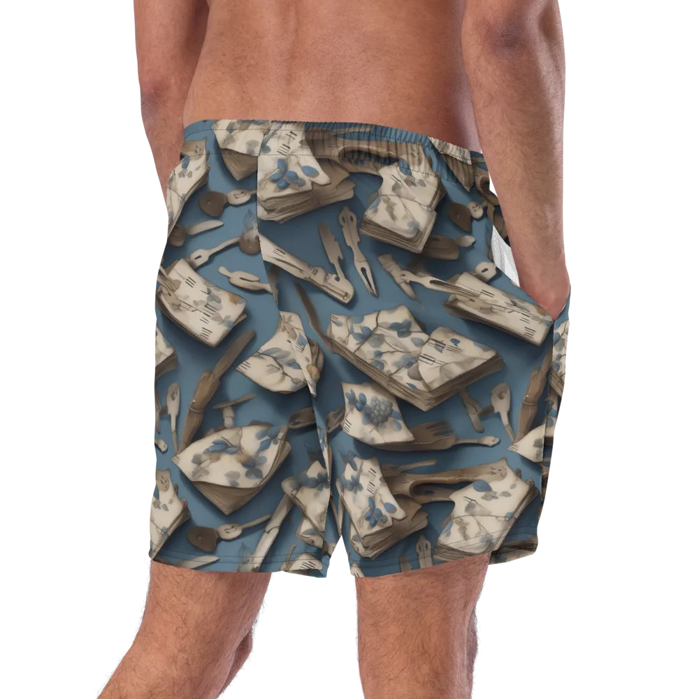 Blueberry Notation on Swim Trunks — Right Back