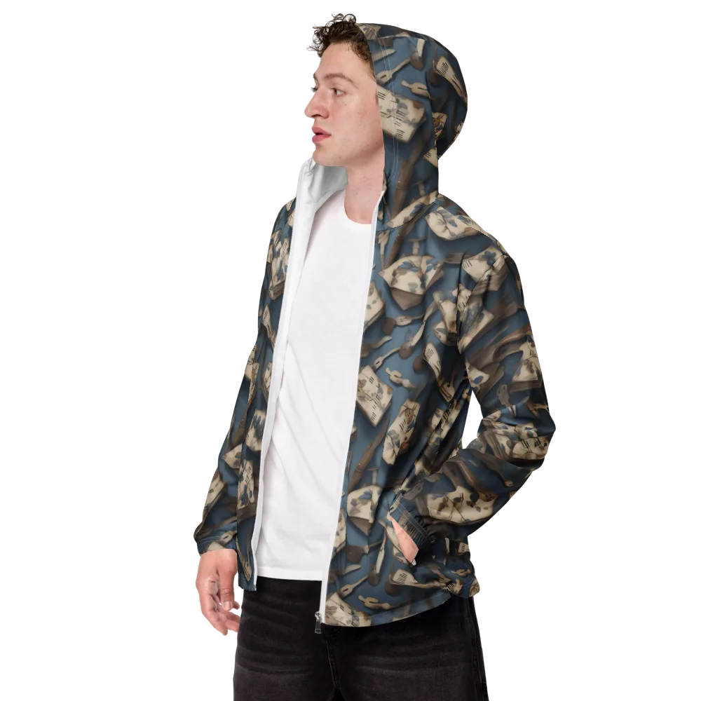 Blueberry Notation on Men's Windbreaker — Left Front