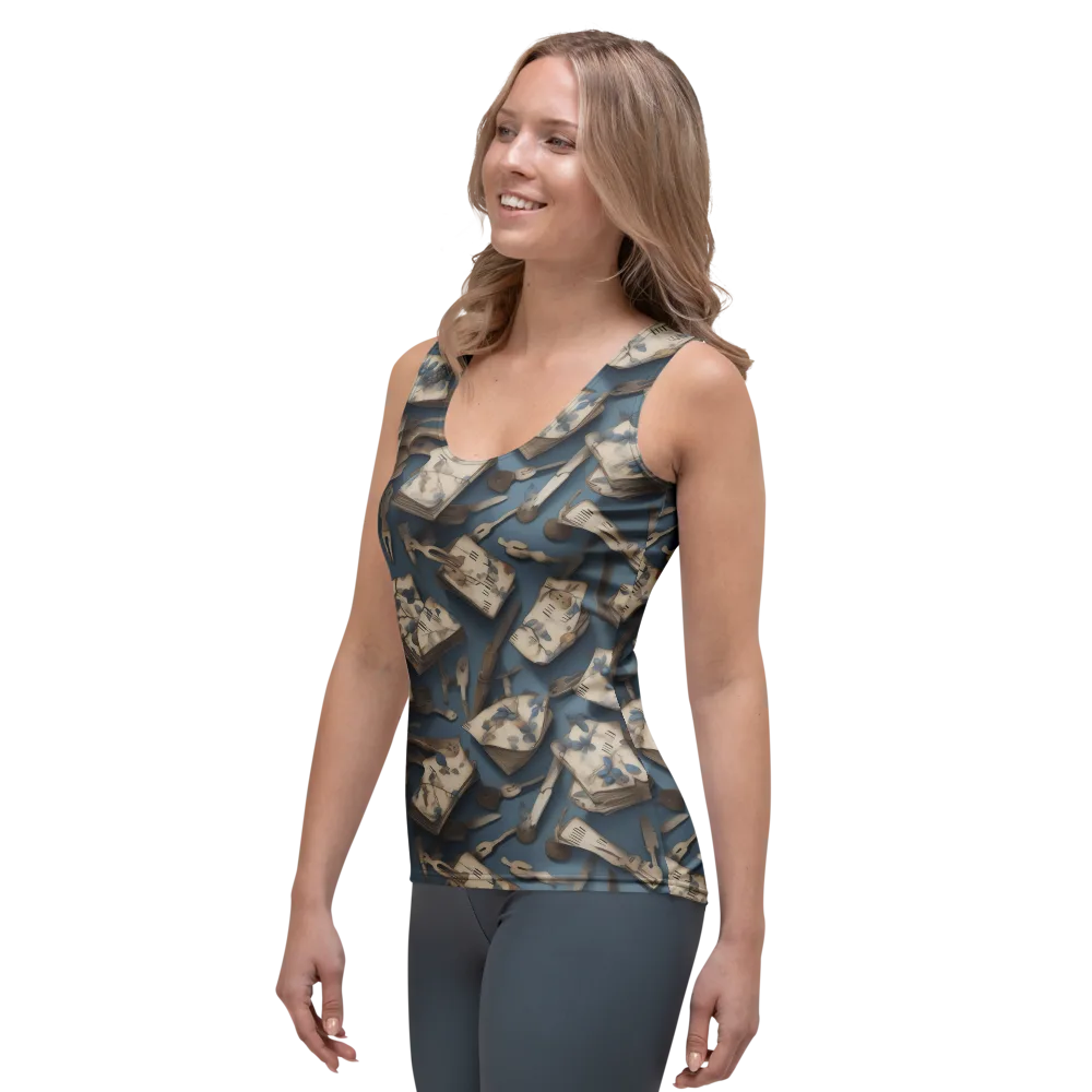 Blueberry Notation on Women's Tank Top — Left Front
