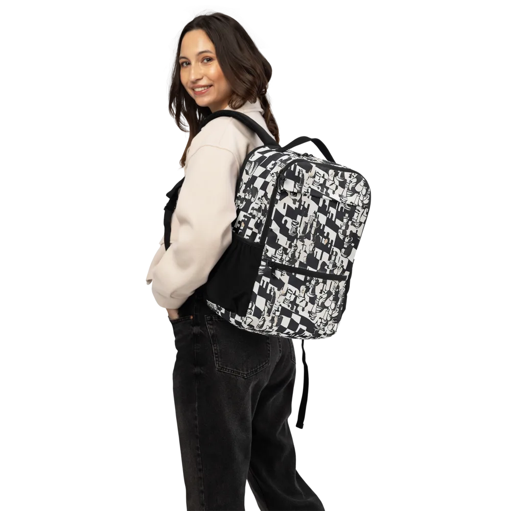 Checkmate Noir on Utility Backpack — Back