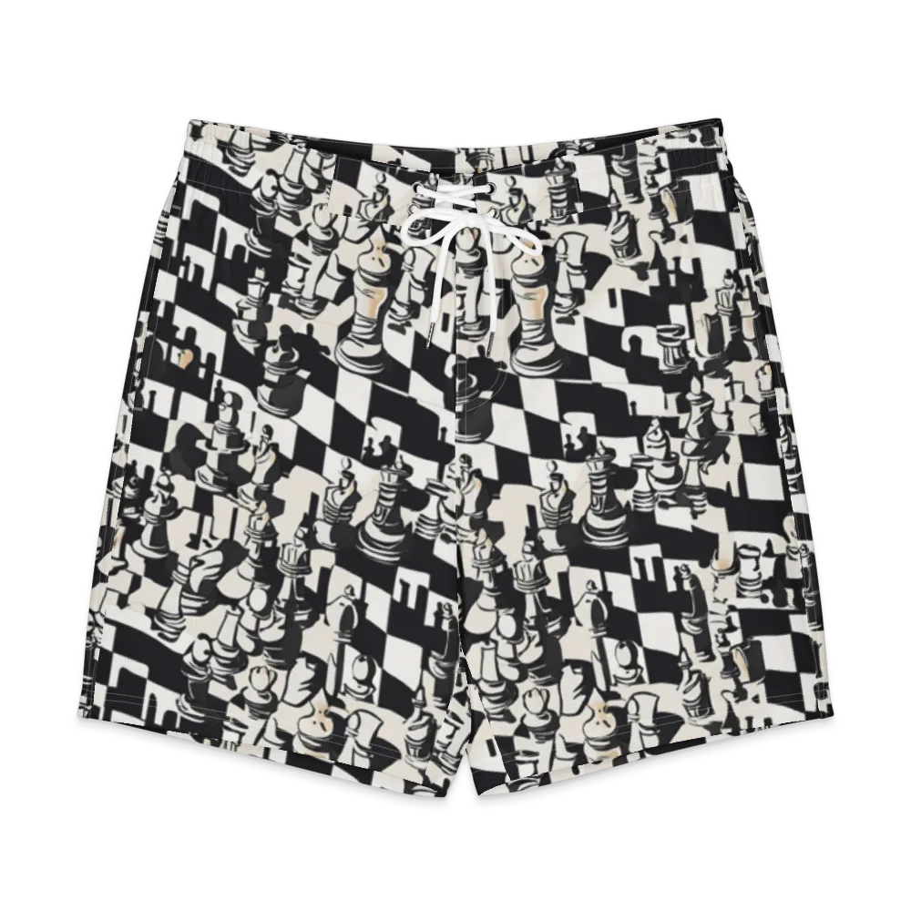 Checkmate Noir on Men's Board Shorts — Front