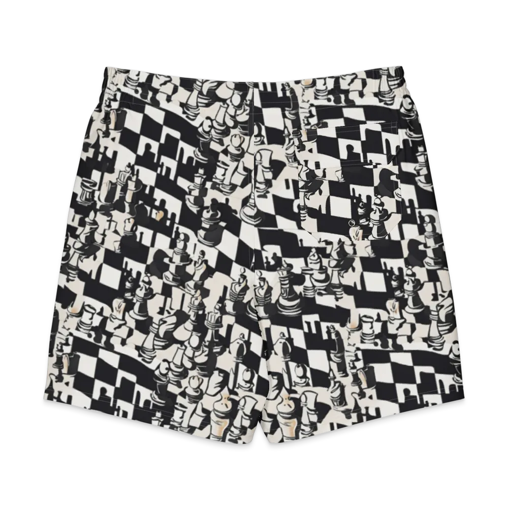 Checkmate Noir on Men's Board Shorts — Back