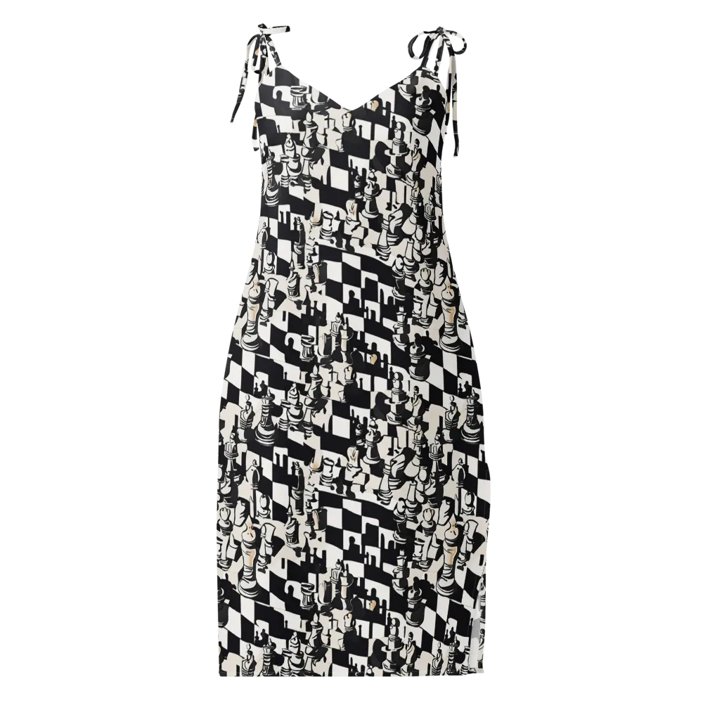 Checkmate Noir on Slip Dress — Front